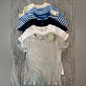 6 Brand New Organic Cotton T-Shirts in 5T-6